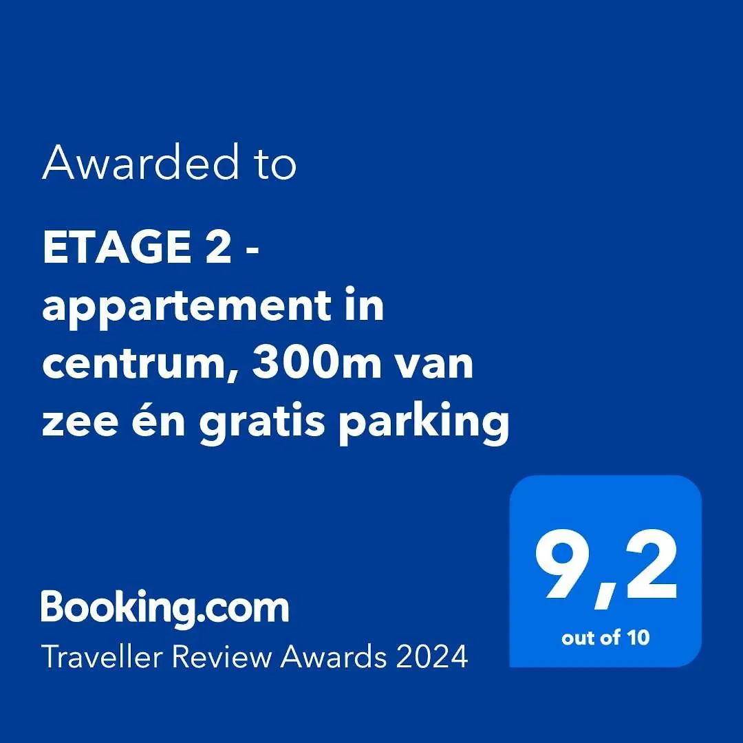 ETAGE 2 - appartement in centrum, 300m van zee mét parking Ostende